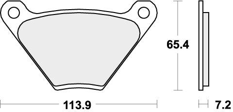 SBS 513H.HF BRAKE PADS ORGANIC