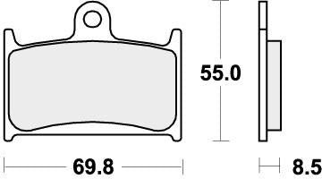 SBS 624DCC BRAKE PADS ORGANIC RACING