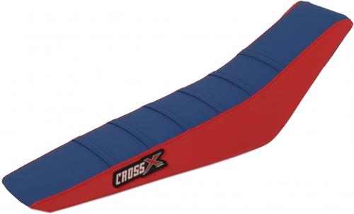 CROSS X SEAT COVER ADV WITH STRIPES BLUE RED BLUE