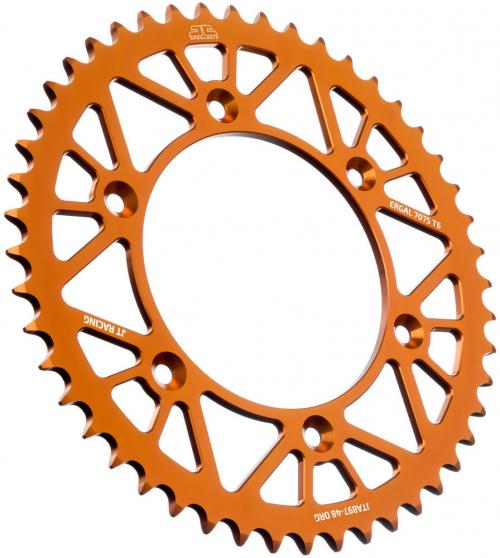 JT SPROCKETS REAR RACELITE ALU 48T ORANGE, 520 JTA089748ORG
