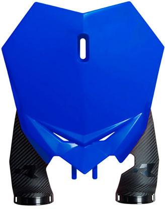 RTECH FR NUMBER PLATE WITH TRIPLE CLAM PROT BLUE