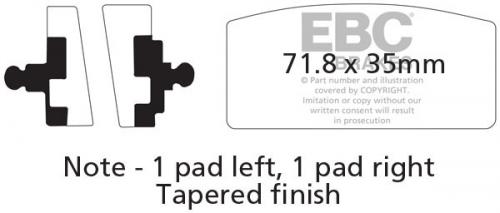 EBC FA 22V EBC SEMI SINTERED DISC PADS