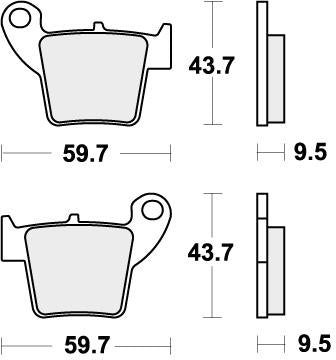 SBS 777HF BRAKE PADS ORGANIC