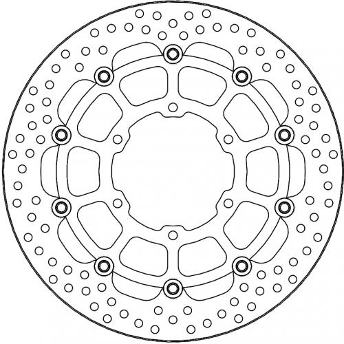 MOTO MASTER 112287, HALO FRONT FLOAT ALU DISC 320