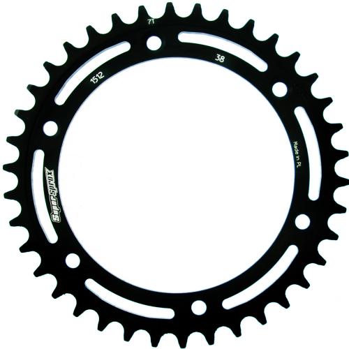SUPERSPROX SUPERSPROX REAR STEEL 38T, BLACK, 520 SU4151238B