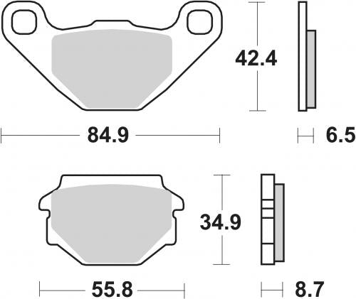 SBS 113CT BRAKE PADS ORGANIC