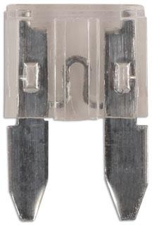 LASER TOOLS MINI BLADE FUSES 25A, CLEAR 25PC