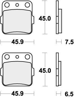SBS 562HF BRAKE PADS ORGANIC