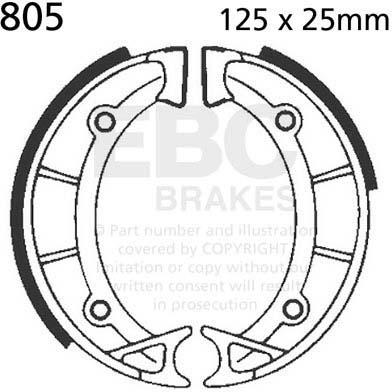 EBC 805 EBC BRAKE SHOES