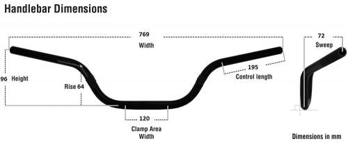 RENTHAL HANDLEBAR 814-01-TT FATBAR TANIUM