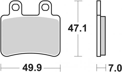 SBS 167HF BRAKE PADS ORGANIC