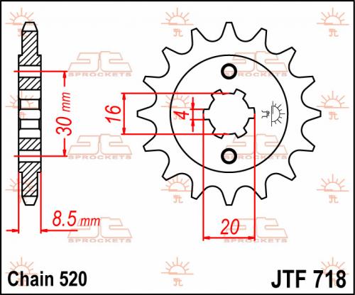 JT SPROCKETS 718-12 FRONT SPROCKET
