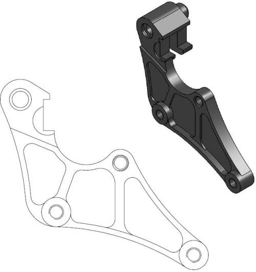 MOTO MASTER 211002, CALIPER ADAPTER BRACKET