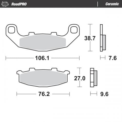 MOTO MASTER 410104, BRAKE PADS ORGANIC