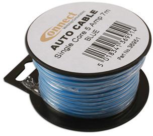 LASER TOOLS BLUE SINGLE CORE AUTO CABLE 9/0.30 7M