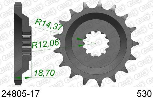 AFAM FRONT 17T, 530 AF12480517