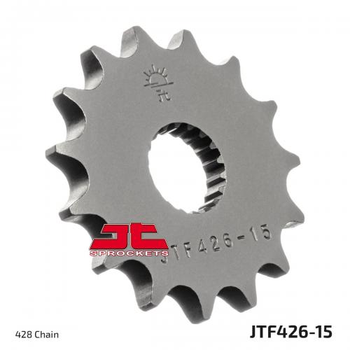 JT SPROCKETS FRONT STEEL 15T, 428 JTF042615