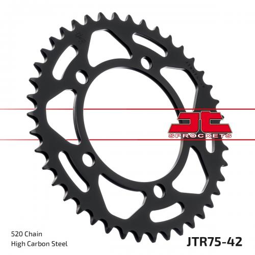 JT SPROCKETS REAR STEEL 42T, 520 JTR007542
