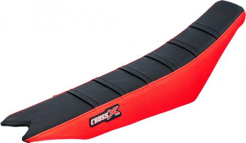 CROSS X SEAT COVER, BLACK/RED/BLACK (STRIPES) M9133BRB