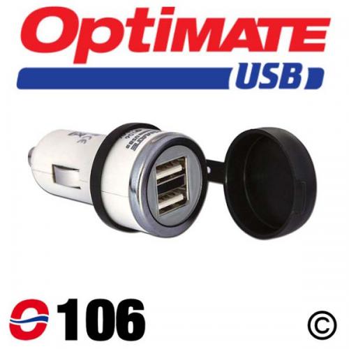 TECMATE O-106 USB CHARGER 2100MA DOUBLE CIG LIGHTER PLUG O