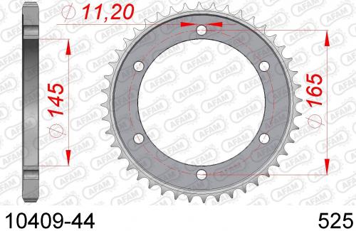 AFAM REAR STEEL 44T, 525 AF21040944