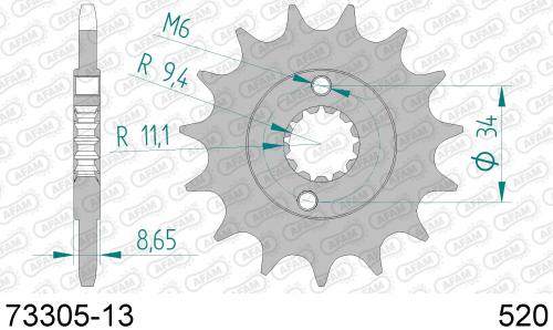 AFAM FRONT 13T, 520 AF17330513