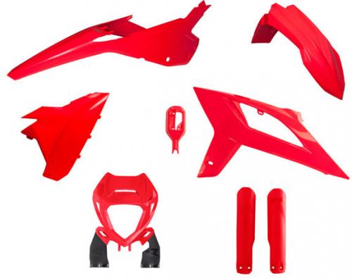 RTECH PLASTIC KIT ENDURO 7 PCS BETA RED