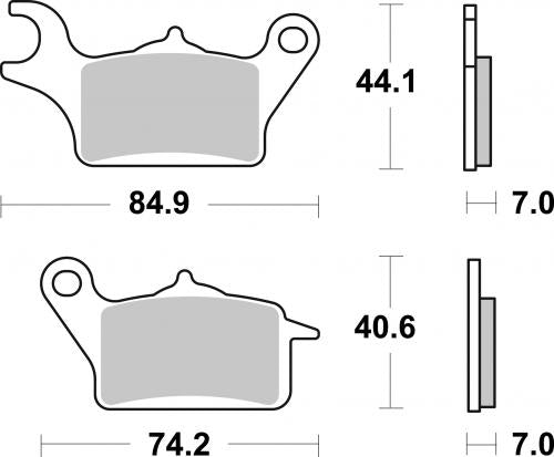 SBS 236HF BRAKE PADS ORGANIC