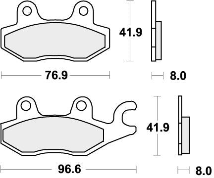 SBS 638RSI BRAKE PADS SINTER RACING