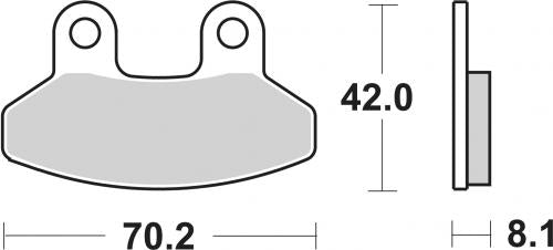 SBS 178HF BRAKE PADS ORGANIC