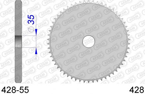 AFAM REAR ALU, BLANK, 428 AF342855