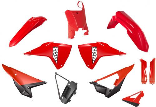 RTECH FULL PLASTIC KIT HONDA RED-BLACK RKITCRFOEM726