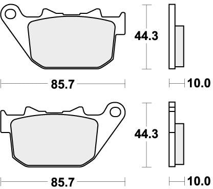 SBS 808H.HF BRAKE PADS ORGANIC