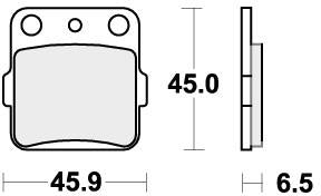 SBS 584HF BRAKE PADS ORGANIC