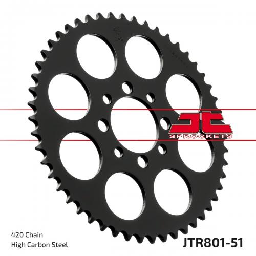 JT SPROCKETS REAR STEEL 51T, 420 JTR080151