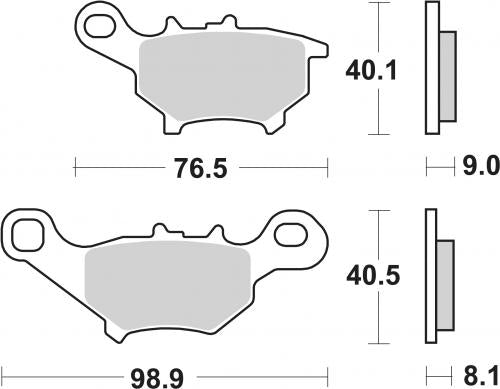 SBS 206CT BRAKE PADS ORGANIC