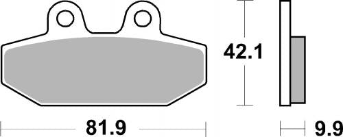 SBS 949H.HF BRAKE PADS ORGANIC