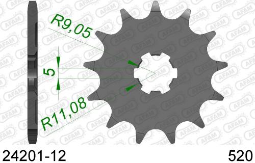 AFAM FRONT 12T, 520 AF12420112