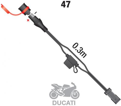 TECMATE O-47 SAE TO DUCATI CONNECTOR LEAD OPTIMATE - ACU24