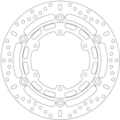 EBC BRAKE DISC MD2128X 6 BUTTON FLOAT ROUND DISC