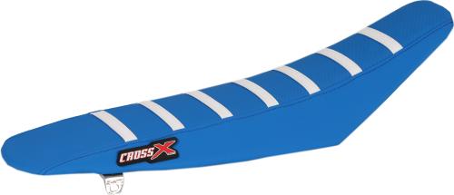 CROSS X SEAT COVER, BLUE-BLUE-WHITE(WITH STRIPES)