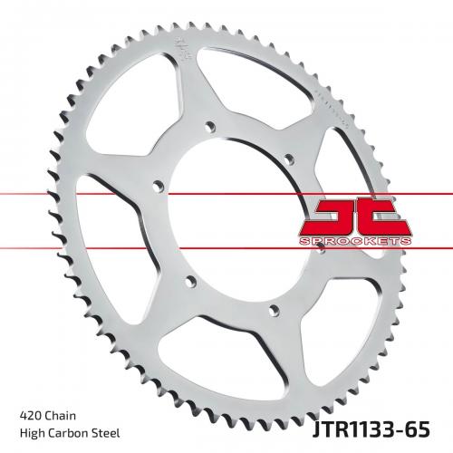 JT SPROCKETS REAR STEEL 65T, 420 JTR113365