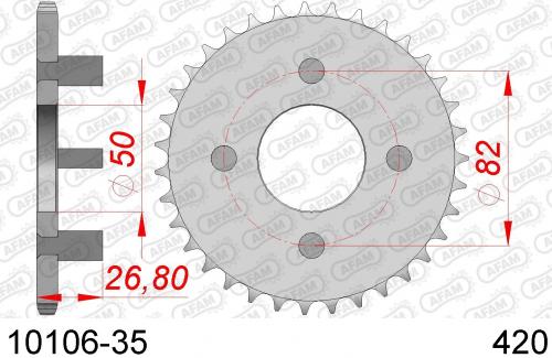 AFAM REAR STEEL 35T, 420 AF21010635