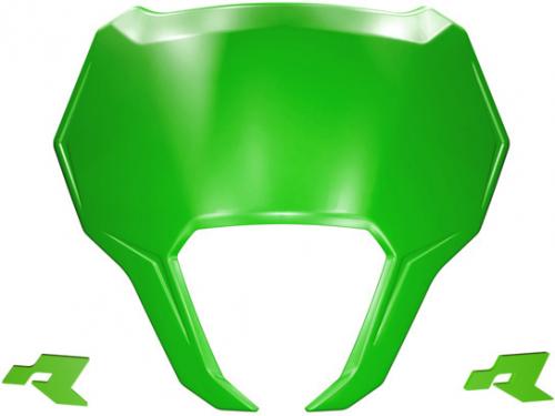 RTECH V-FACE 2.0 NUMBER PLATE PLASTIC KX GREEN