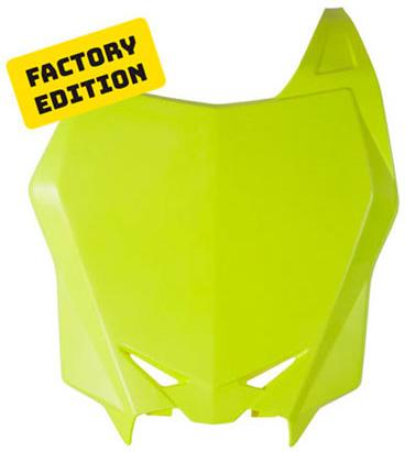 RTECH FRONT NUMBER PLATE FACTORY SUZUKI NEON YEL