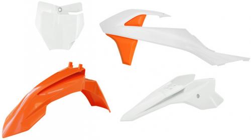 RTECH PLASTIC KIT 4 PCS K ORANGE/WHITE-WHITE (OE)