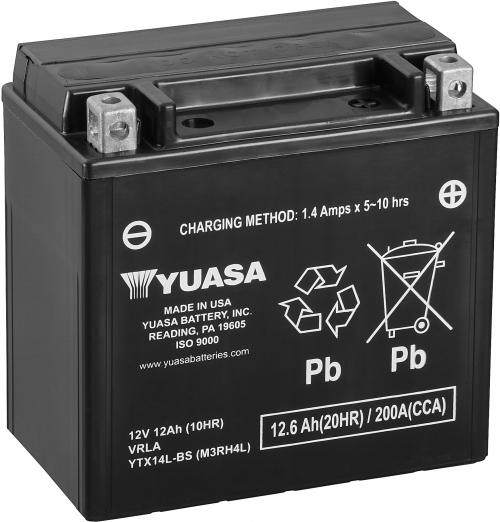 YUASA YTX14L-BS YUASA BATTERY & ACID PACK