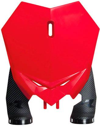 RTECH FR.NR.PLATE TRIPLE CLAM PROTECTORS BETA RED