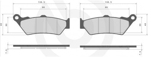 BREMBO 07BB0365 BRAKE PADS SINTER GENUINE