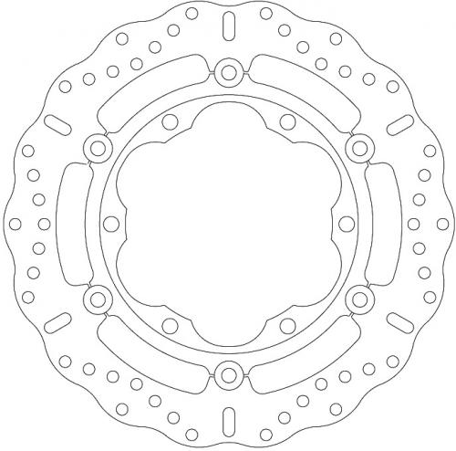 EBC BRAKE DISC MD4174XC 6 BUTTON FLOAT WAVE DISC